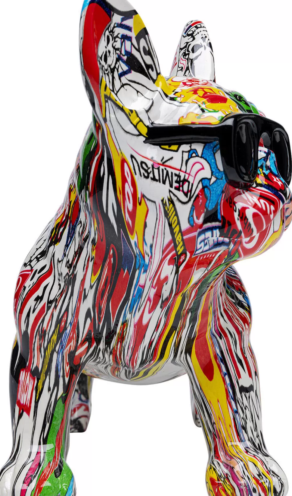 Figurki Dekoracyjne-KARE Design Figurka Dekoracyjna Comic Dog Glasses 25x24 Cm Kolorowa