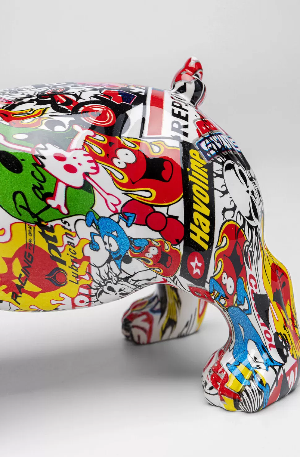 Figurki Dekoracyjne-KARE Design Figurka Dekoracyjna Comic Dog Glasses 25x24 Cm Kolorowa
