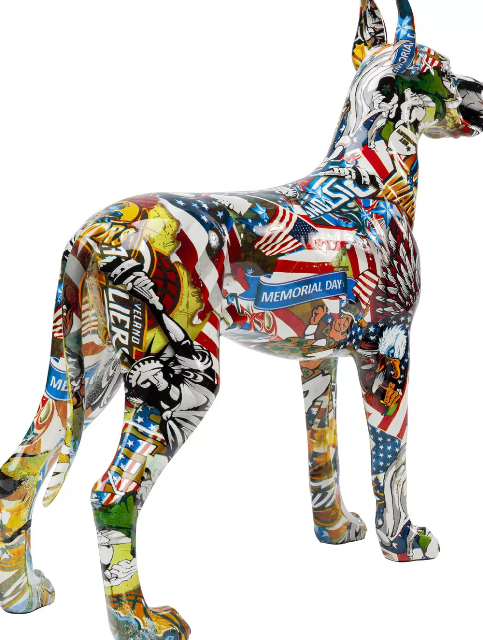 Figurki Dekoracyjne-KARE Design Figurka Dekoracyjna Comic Dog Maddox 39x40 Cm Kolorowa
