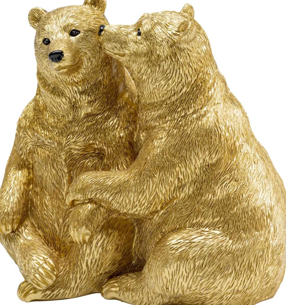 Figurki Dekoracyjne-KARE Design Figurka Dekoracyjna Cuddly Bears 17x16 Cm Złota
