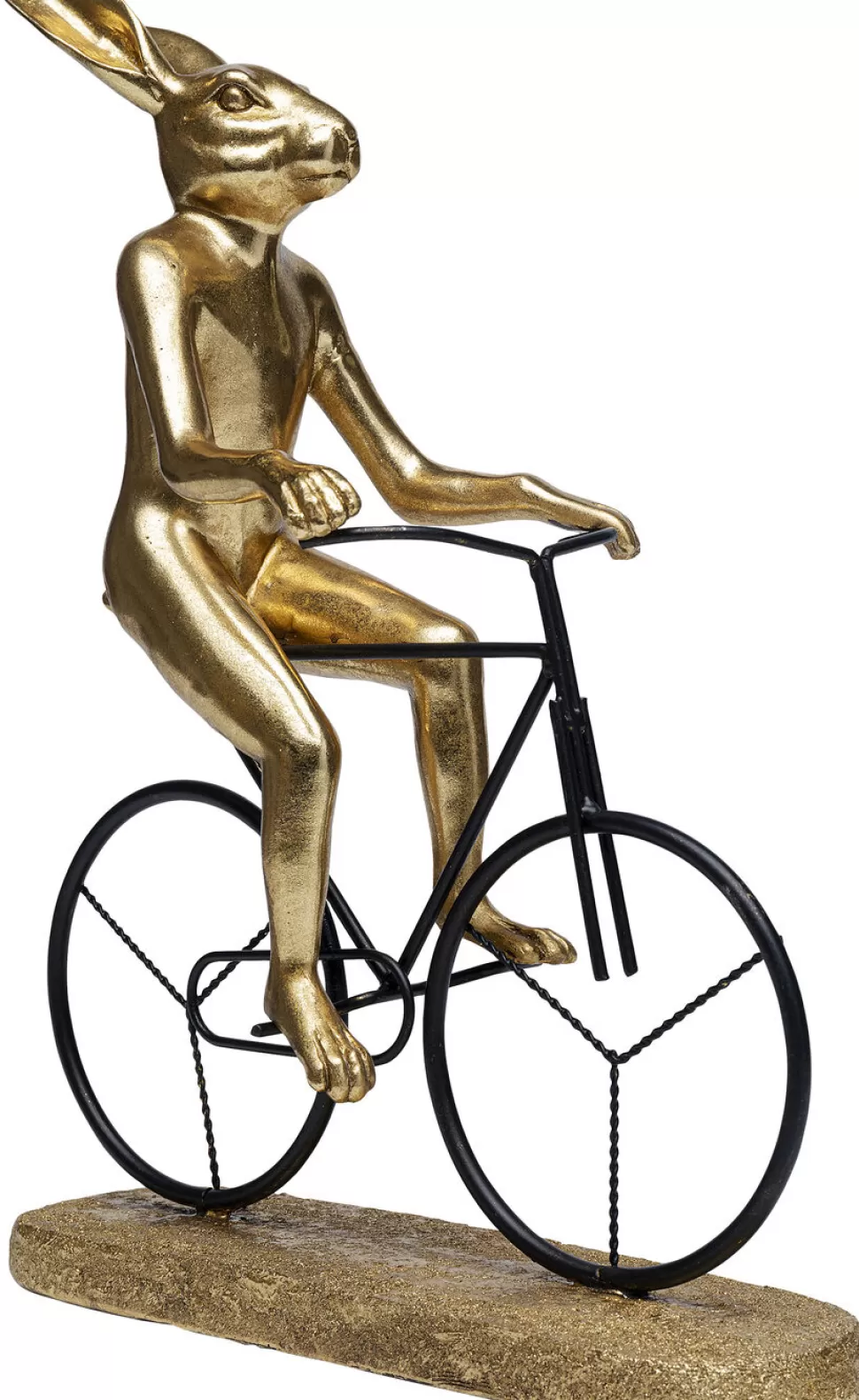 Figurki Dekoracyjne-KARE Design Figurka Dekoracyjna Cyclist Rabbit 29x39 Cm Czarno-złota