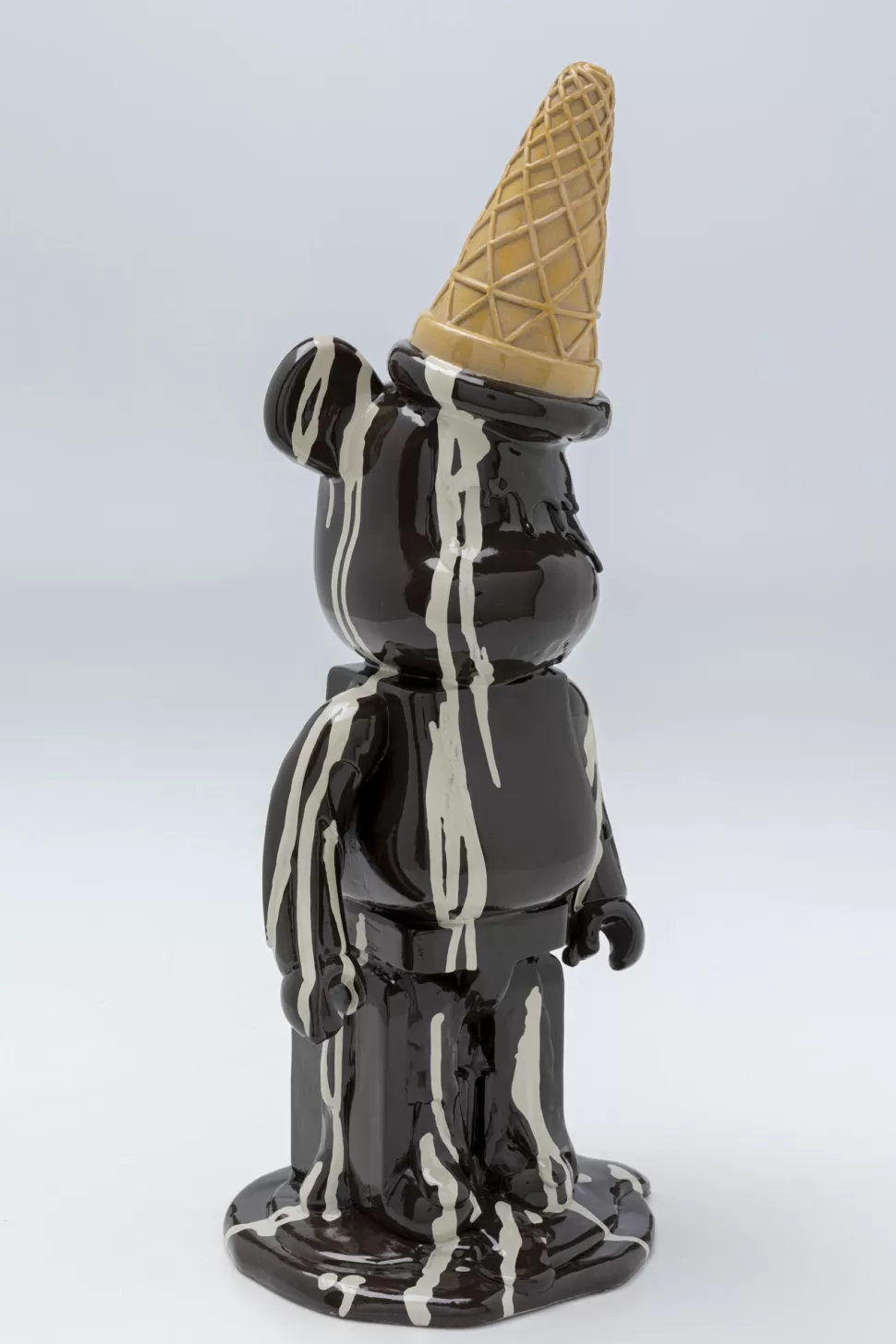 Figurki Dekoracyjne-KARE Design Figurka Dekoracyjna Czarna Miś I Lód 16x40 Cm