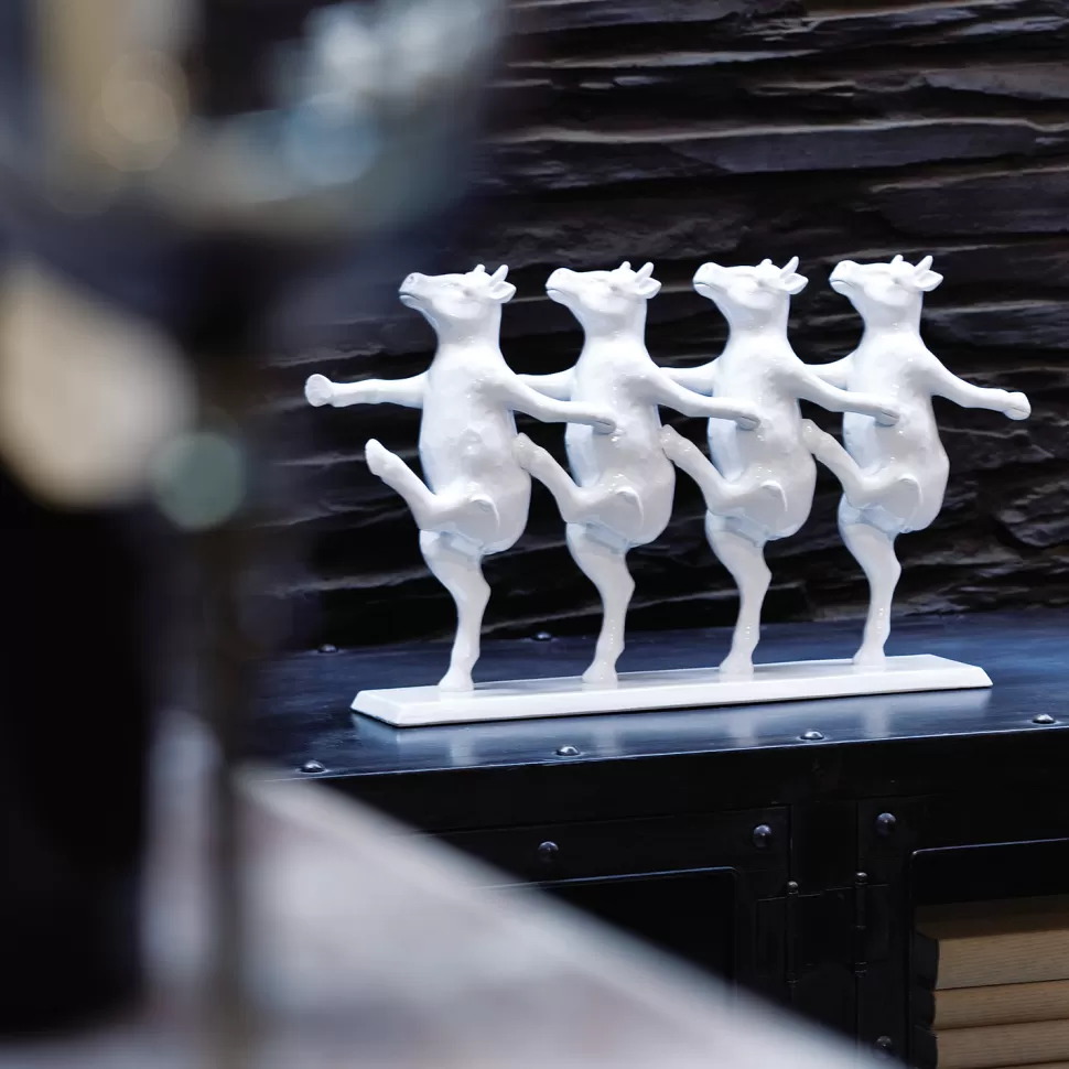 Figurki Dekoracyjne-KARE Design Figurka Dekoracyjna Dancing Cows 40x23 Cm Biała