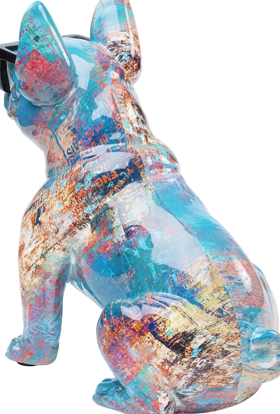 Figurki Dekoracyjne-KARE Design Figurka Dekoracyjna Dog Of Sunglass 30x37 Cm Kolorowa