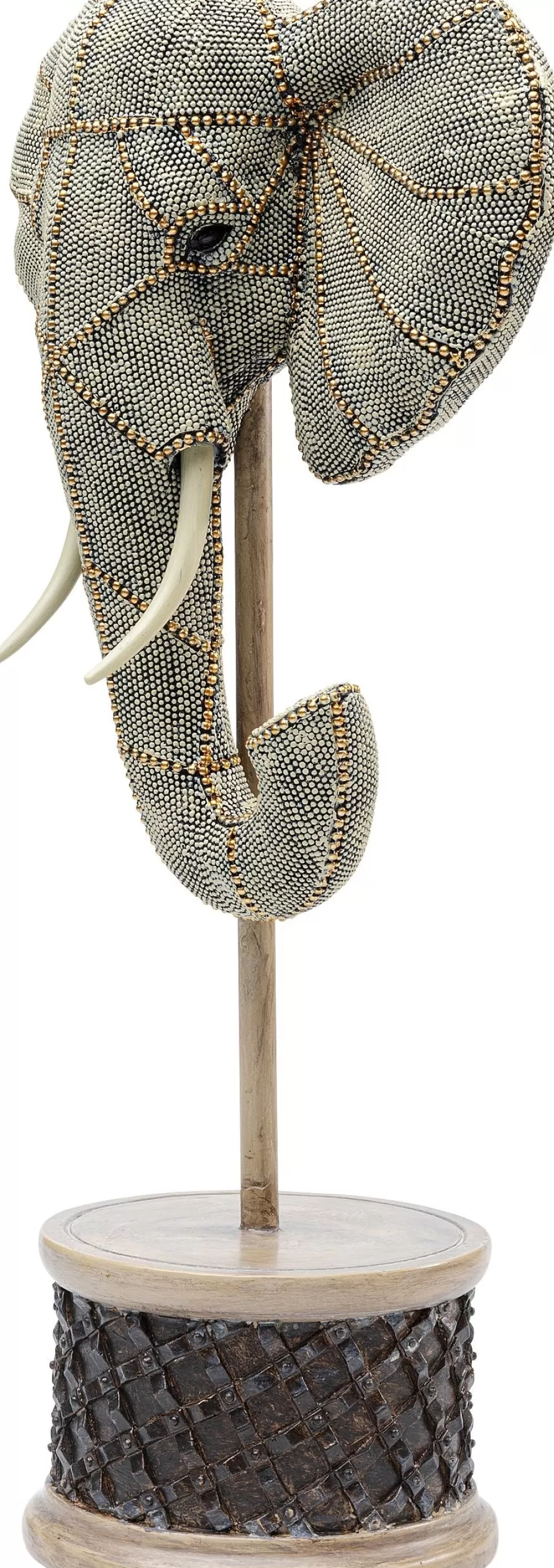 Figurki Dekoracyjne-KARE Design Figurka Dekoracyjna Elephant Head Pearls 28x49 Cm Kolorowa