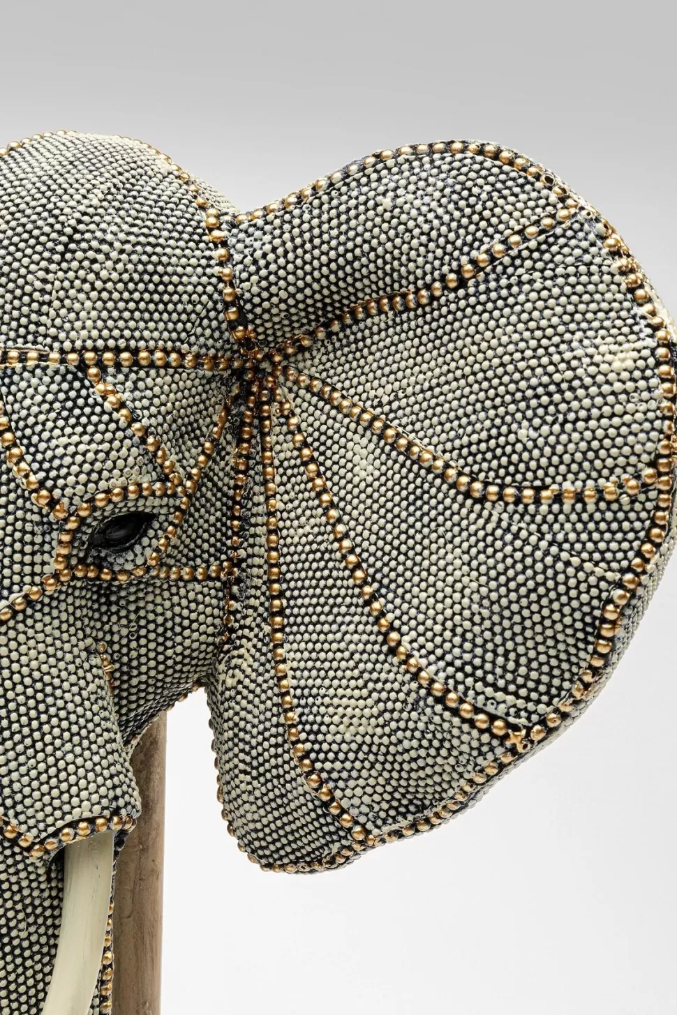 Figurki Dekoracyjne-KARE Design Figurka Dekoracyjna Elephant Head Pearls 28x49 Cm Kolorowa