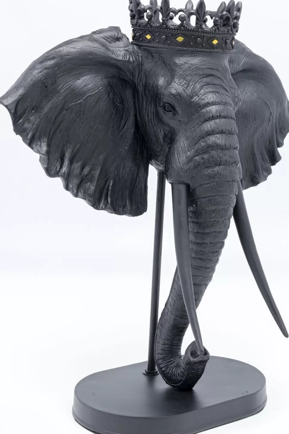 Figurki Dekoracyjne-KARE Design Figurka Dekoracyjna Elephant Royal 49x57 Cm Czarna
