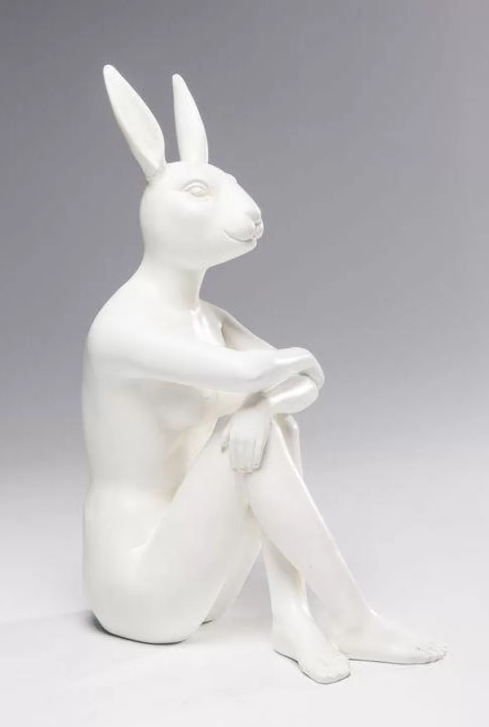Figurki Dekoracyjne-KARE Design Figurka Dekoracyjna Gangster Rabbit 26x39 Cm Biała