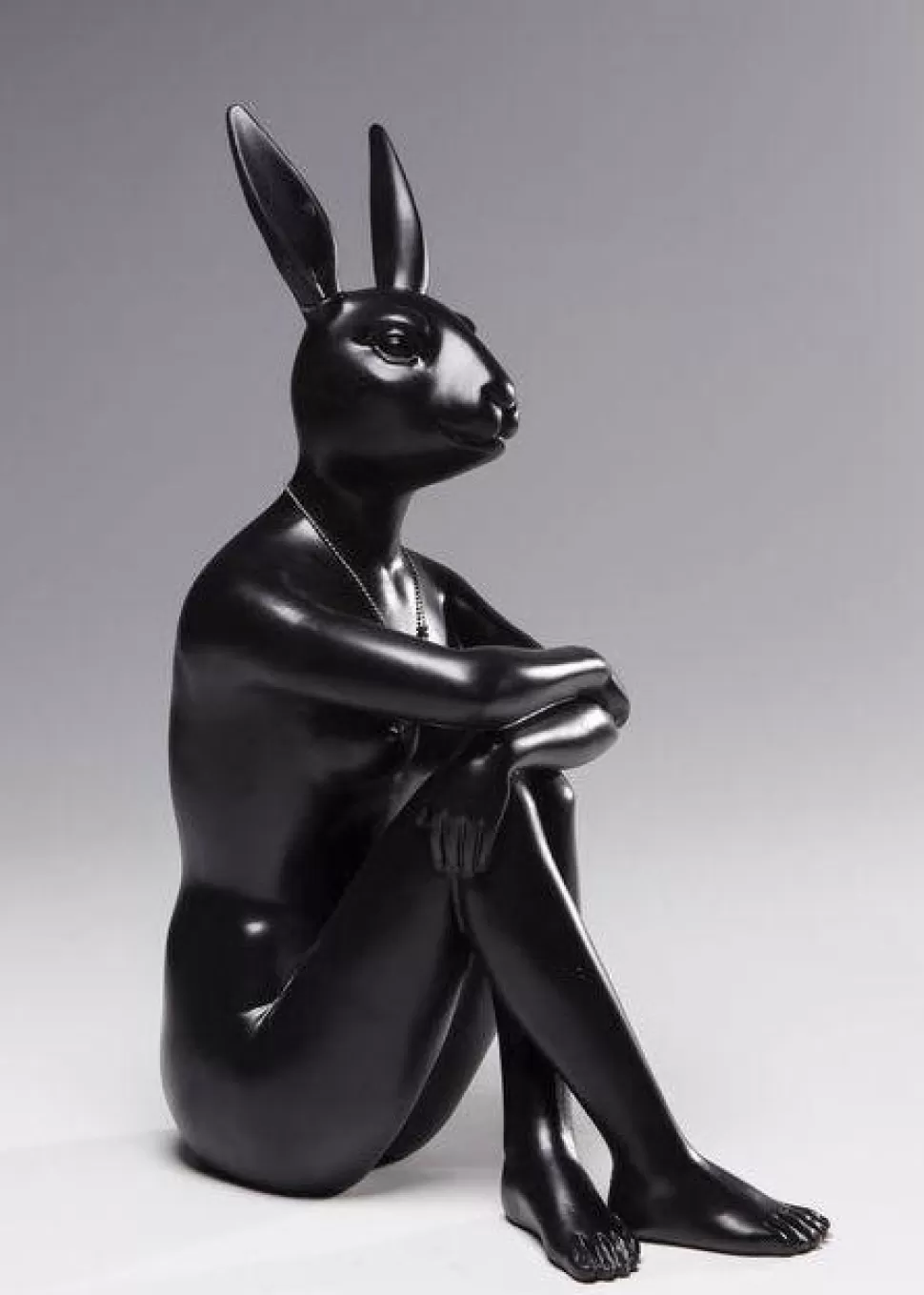 Figurki Dekoracyjne-KARE Design Figurka Dekoracyjna Gangster Rabbit 26x39 Cm Czarna