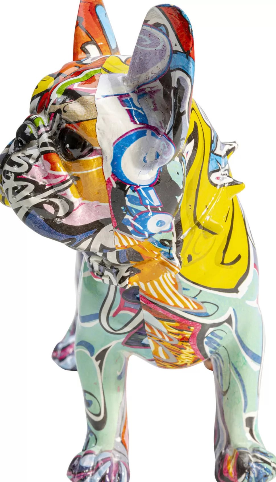 Figurki Dekoracyjne-KARE Design Figurka Dekoracyjna Grafitti Dog 24x22 Cm Kolorowa