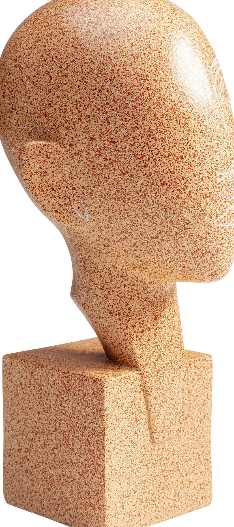 Figurki Dekoracyjne-KARE Design Figurka Dekoracyjna Half A Face 14x30 Cm Brązowa