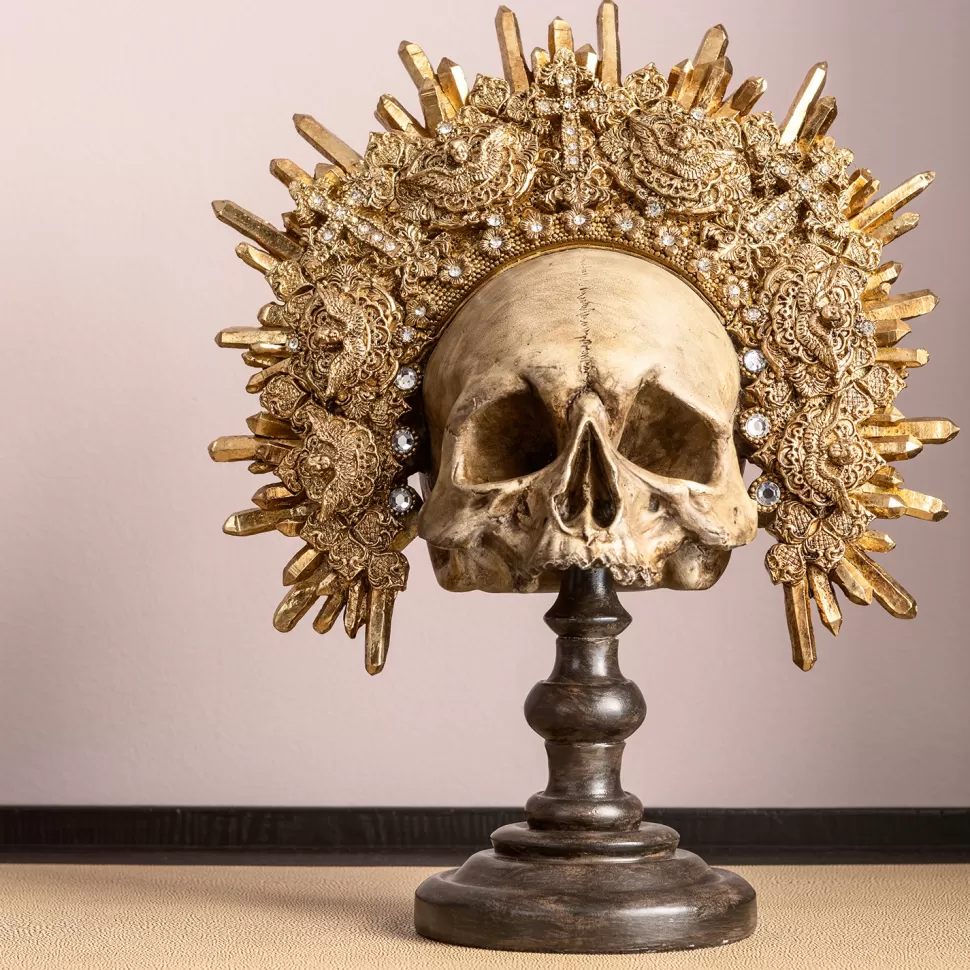 Figurki Dekoracyjne-KARE Design Figurka Dekoracyjna King Skull 34x42 Cm