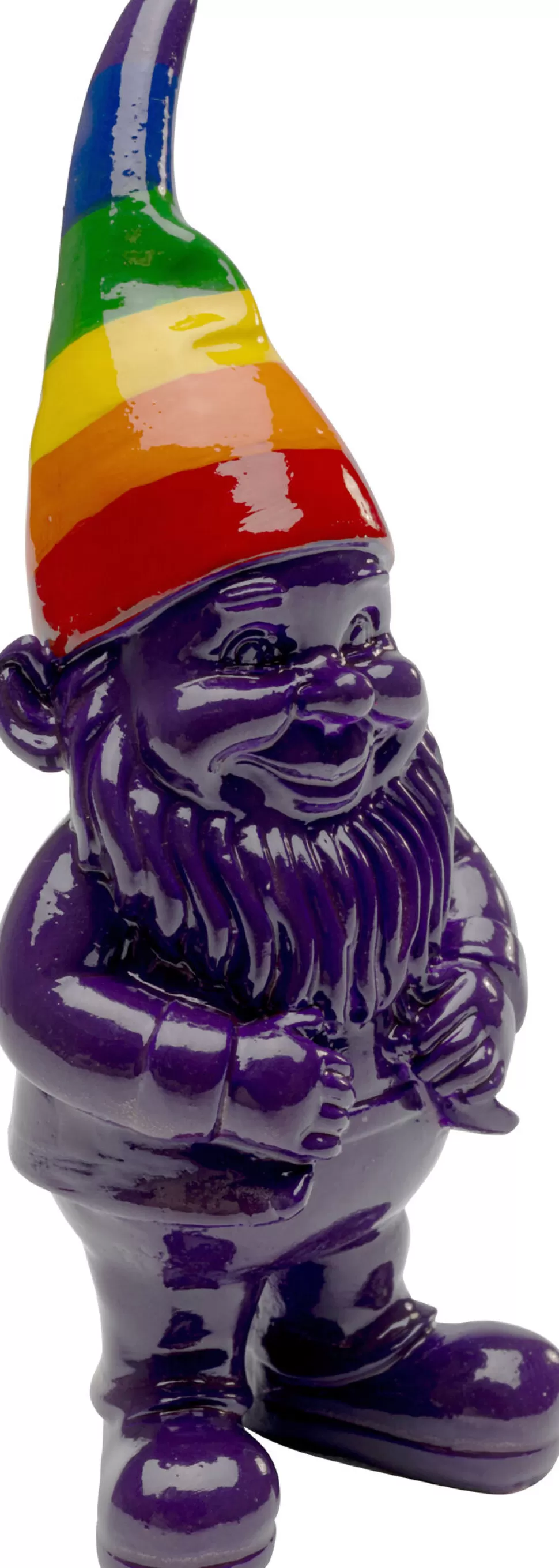 Figurki Dekoracyjne-KARE Design Figurka Dekoracyjna Krasnal Fioletowy Czapka Kolorowa 11 Cm