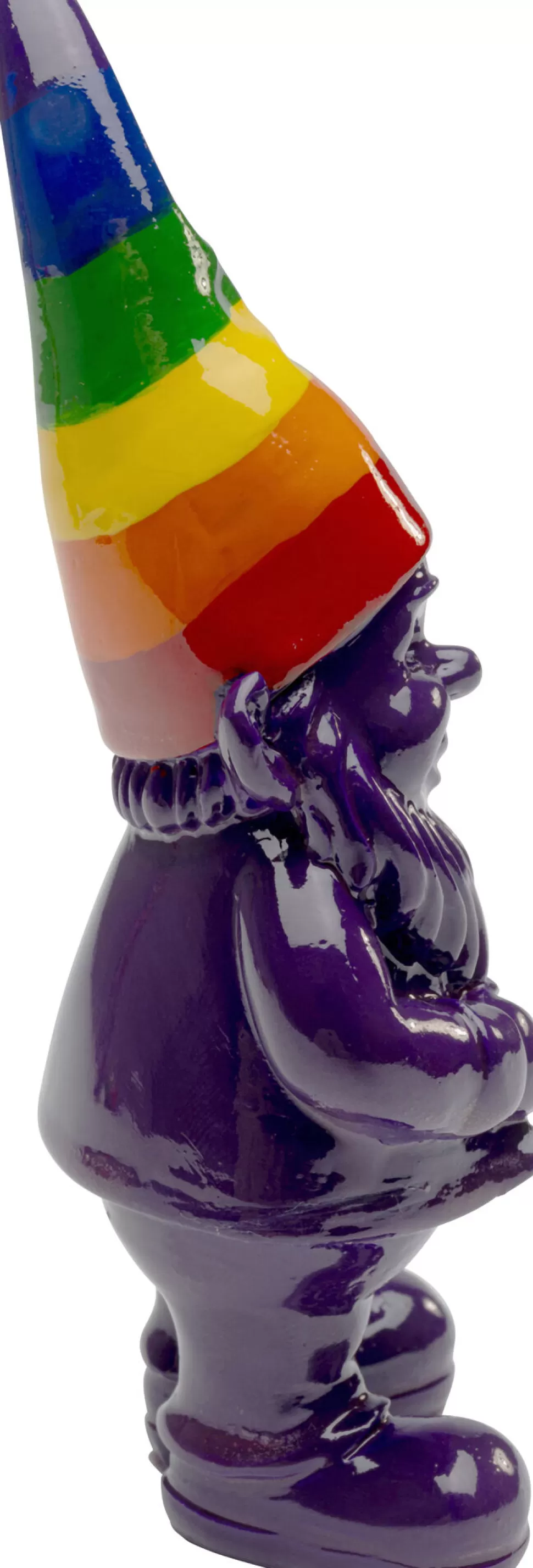 Figurki Dekoracyjne-KARE Design Figurka Dekoracyjna Krasnal Fioletowy Czapka Kolorowa 11 Cm