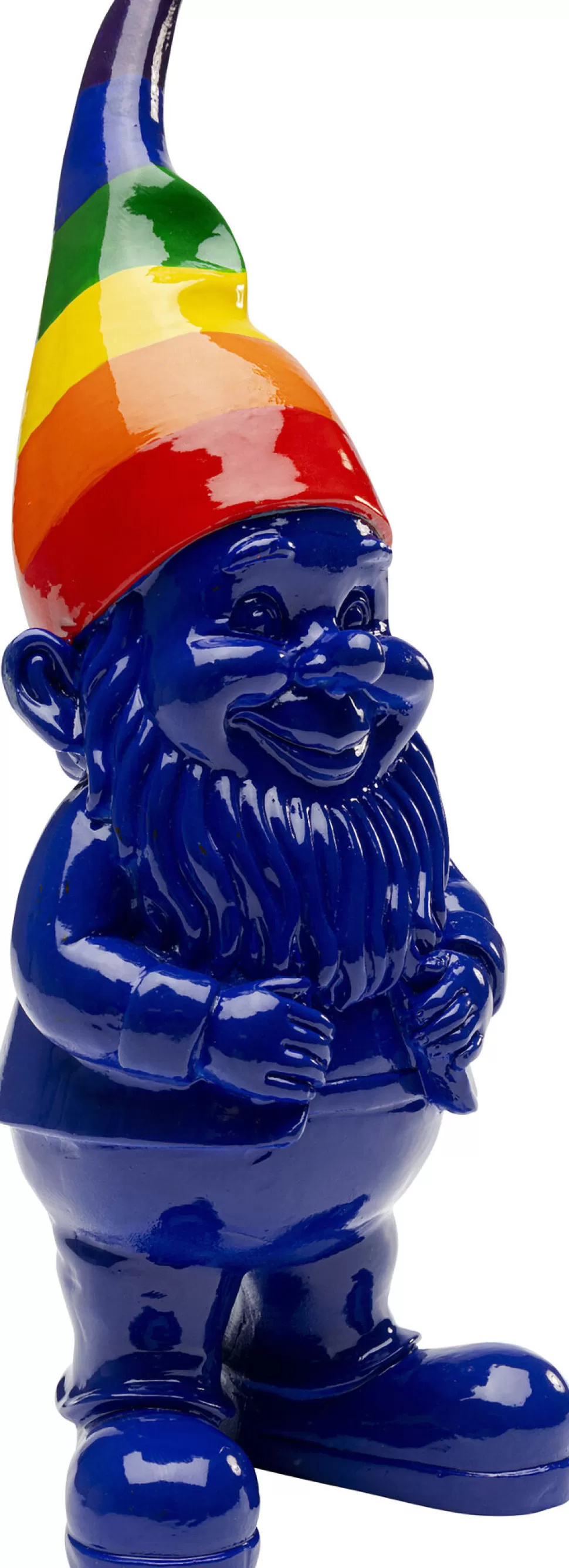 Figurki Dekoracyjne-KARE Design Figurka Dekoracyjna Krasnal Niebieski Czapka Kolorowa 21 Cm
