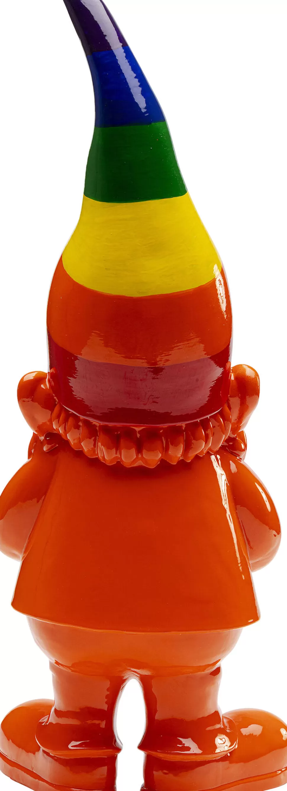 Figurki Dekoracyjne-KARE Design Figurka Dekoracyjna Krasnal Pomarańczowy Czapka Kolorowa 46 Cm