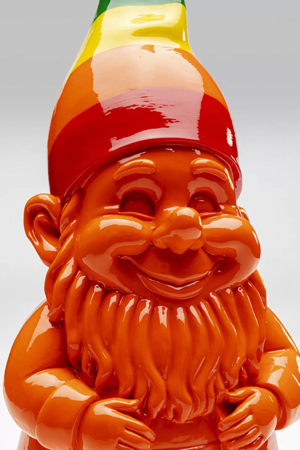 Figurki Dekoracyjne-KARE Design Figurka Dekoracyjna Krasnal Pomarańczowy Czapka Kolorowa 46 Cm