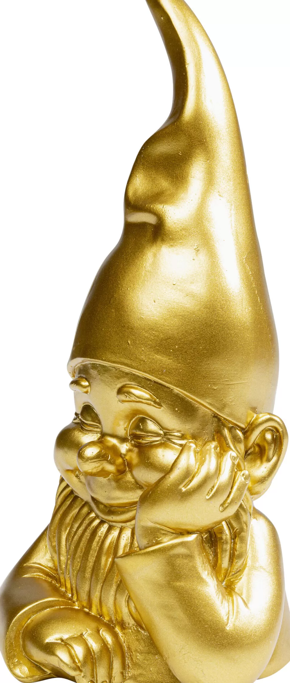 Figurki Dekoracyjne-KARE Design Figurka Dekoracyjna Krasnal Złoty 10x21 Cm