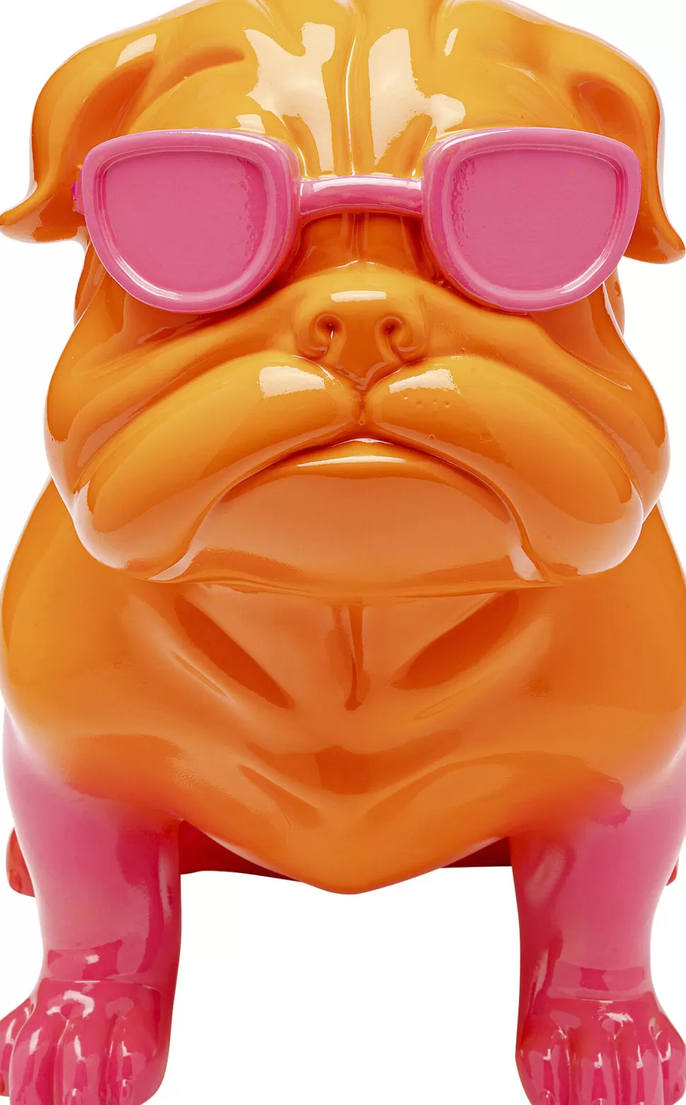 Figurki Dekoracyjne-KARE Design Figurka Dekoracyjna Modny Pies Pomarańczowo-różowa 20x17 Cm