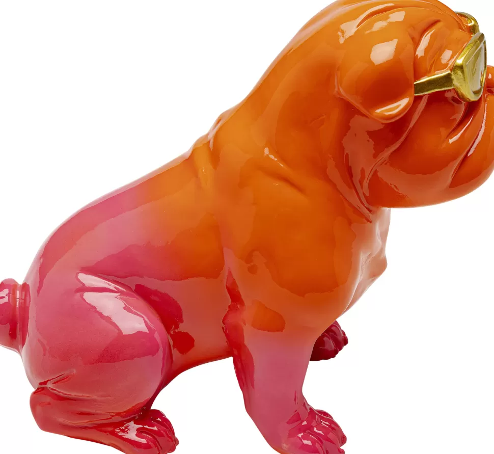 Figurki Dekoracyjne-KARE Design Figurka Dekoracyjna Modny Pies Pomarańczowo-różowa 43x37 Cm