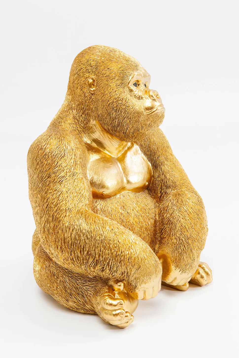 Figurki Dekoracyjne-KARE Design Figurka Dekoracyjna Monkey Gorilla Side 30x39 Cm Złota