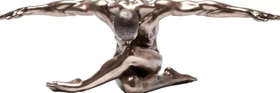 Figurki Dekoracyjne-KARE Design Figurka Dekoracyjna Nude Man Bow 137x40 Cm Brązowa