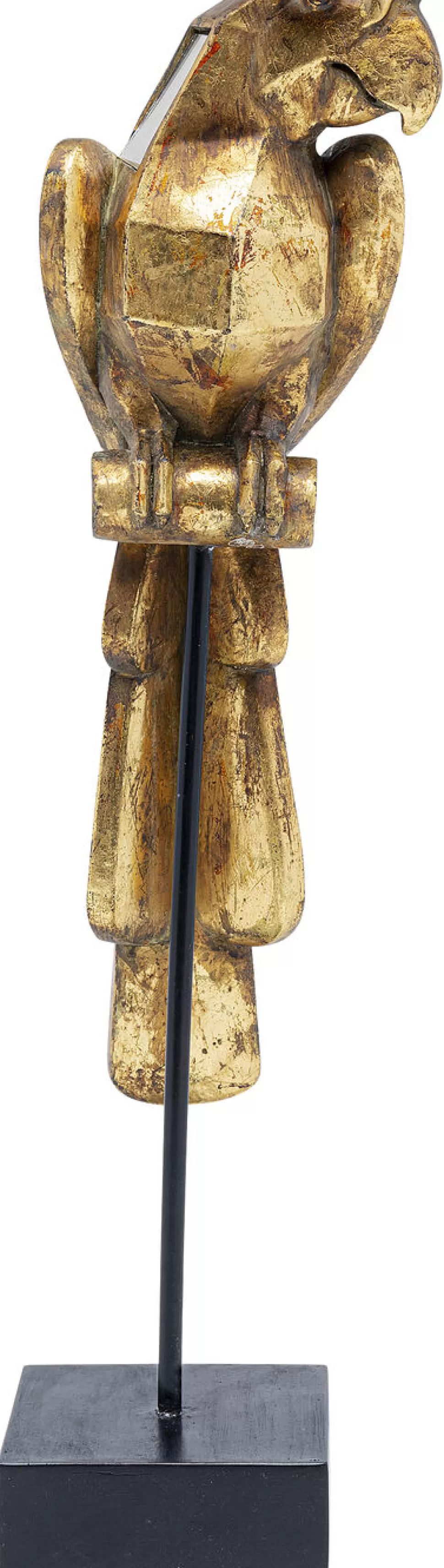 Figurki Dekoracyjne-KARE Design Figurka Dekoracyjna Parrot 53 Cm Złota Postarzana - Lustrzana
