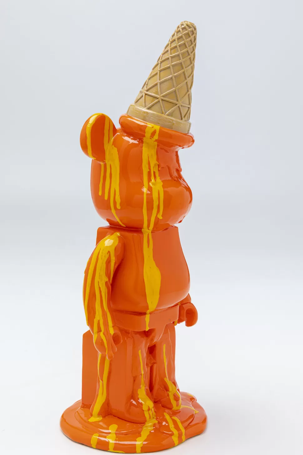 Figurki Dekoracyjne-KARE Design Figurka Dekoracyjna Pomarańczowa Miś I Lód 16x40 Cm