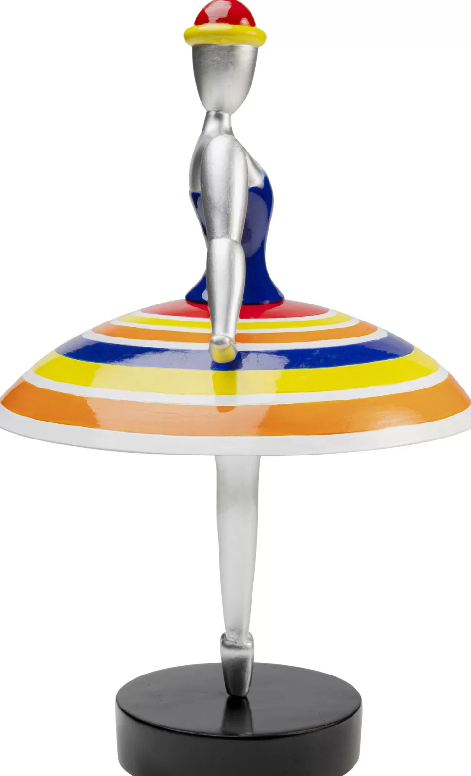 Figurki Dekoracyjne-KARE Design Figurka Dekoracyjna Primabalerina Kolorowa Paski Ø22x35 Cm