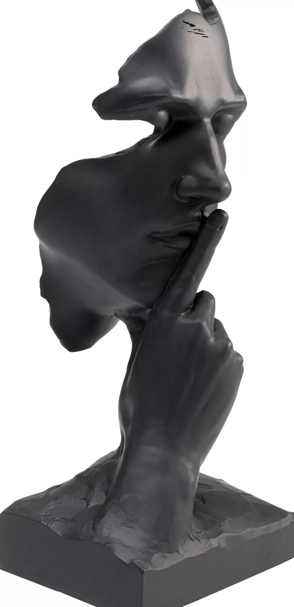 Figurki Dekoracyjne-KARE Design Figurka Dekoracyjna Quiet Face 13x31 Cm Czarna