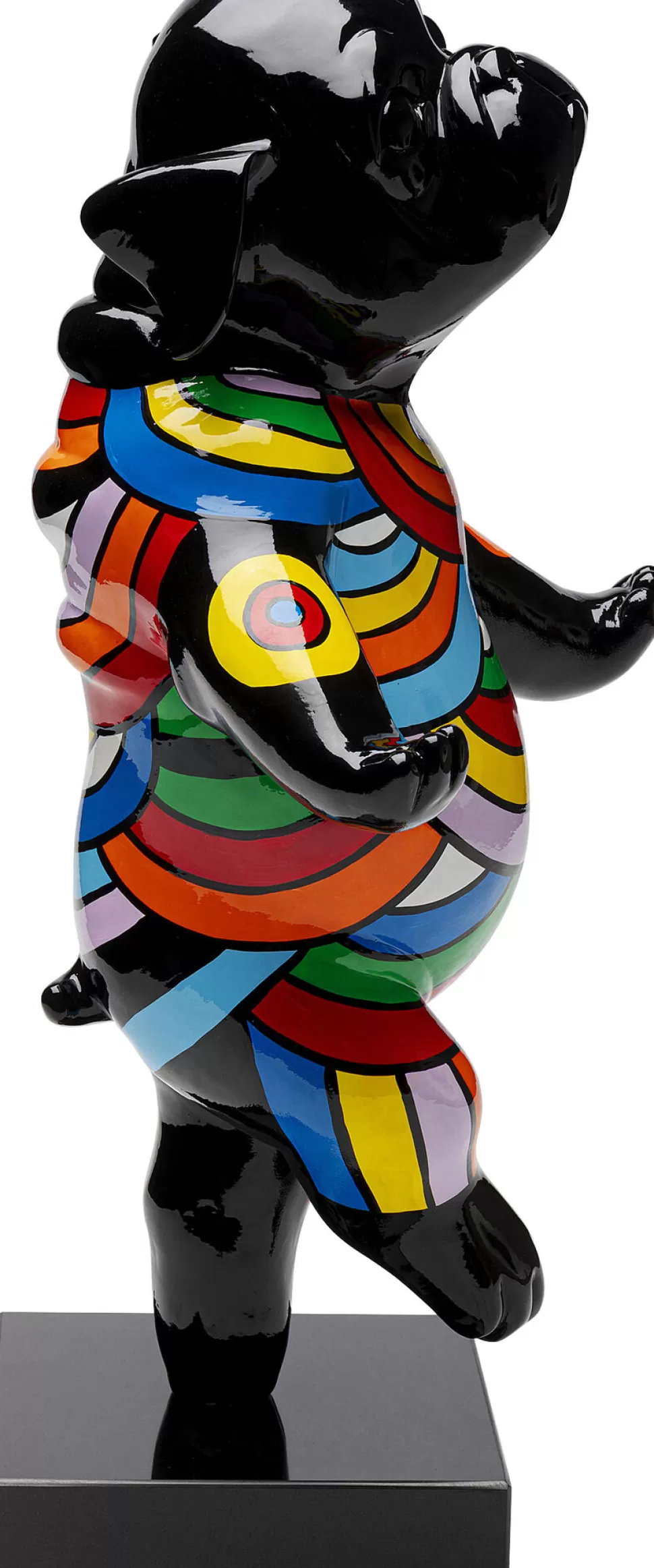 Figurki Dekoracyjne-KARE Design Figurka Dekoracyjna Ręcznie Malowana Kolorowa Tańczący Pies 30x53 Cm