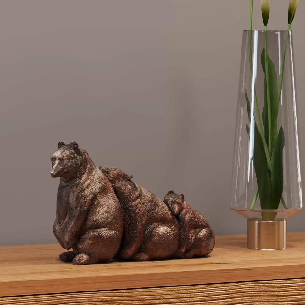 Figurki Dekoracyjne-KARE Design Figurka Dekoracyjna Relaxed Bear Family 32x20 Cm