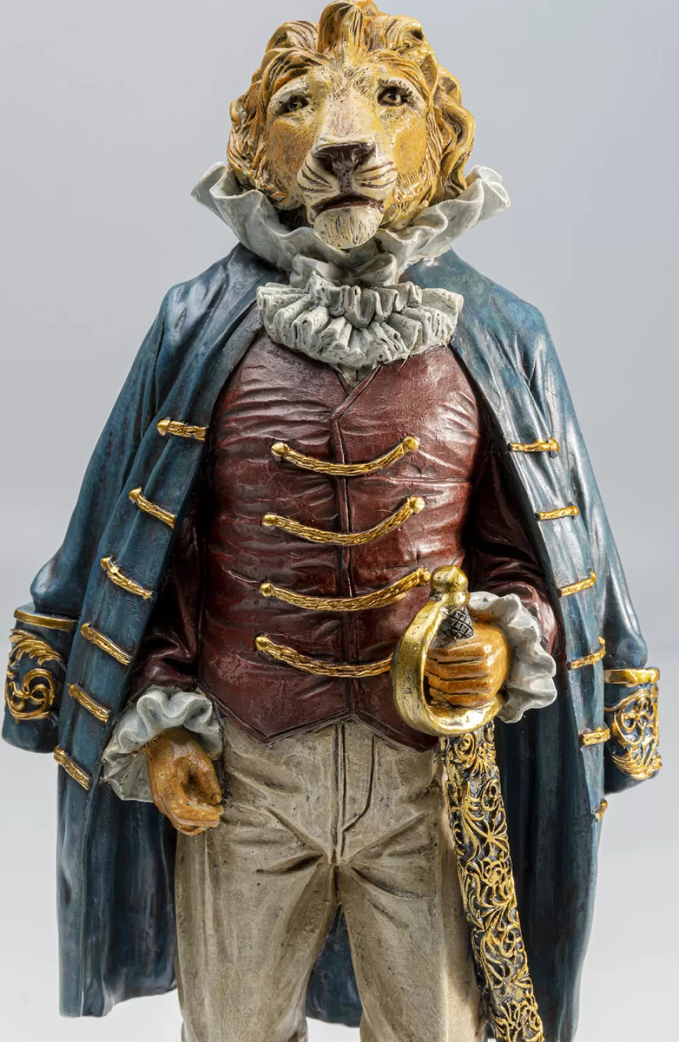 Figurki Dekoracyjne-KARE Design Figurka Dekoracyjna Sir Lion Standing 18x41 Cm Kolorowa