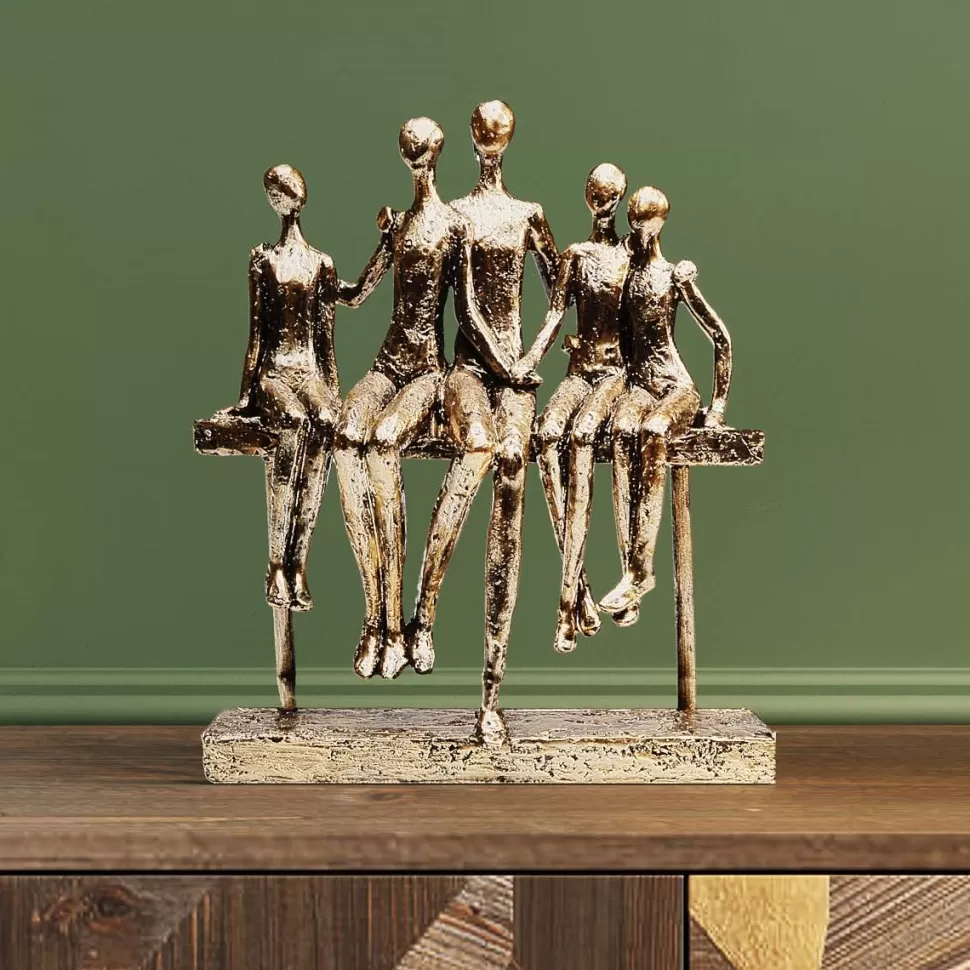 Figurki Dekoracyjne-KARE Design Figurka Dekoracyjna Sitting Break 20x24 Cm Złota