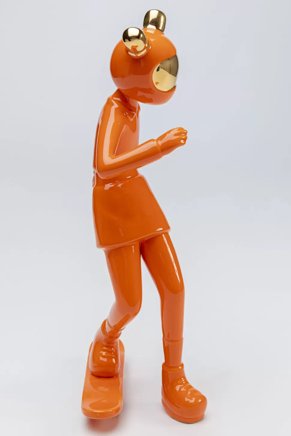 Figurki Dekoracyjne-KARE Design Figurka Dekoracyjna Skater Astronauta Pomarańczowa 17x33 Cm