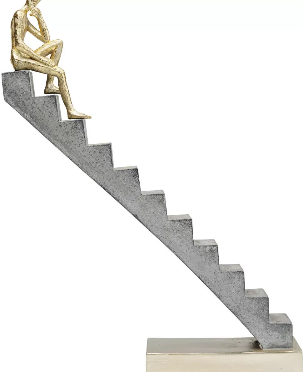 Figurki Dekoracyjne-KARE Design Figurka Dekoracyjna Stairway 28x37 Cm Szara