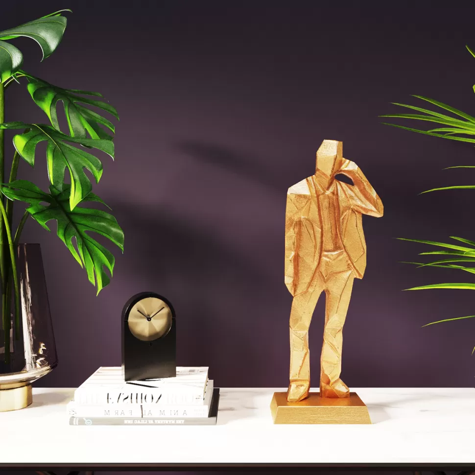Figurki Dekoracyjne-KARE Design Figurka Dekoracyjna Standing Man 23x62 Cm Złota