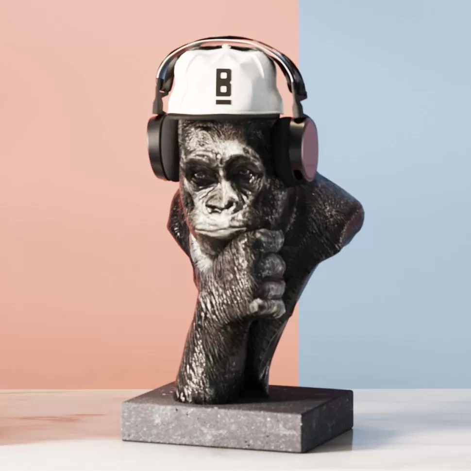 Figurki Dekoracyjne-KARE Design Figurka Dekoracyjna Thinking Gorilla Head 29x49 Cm