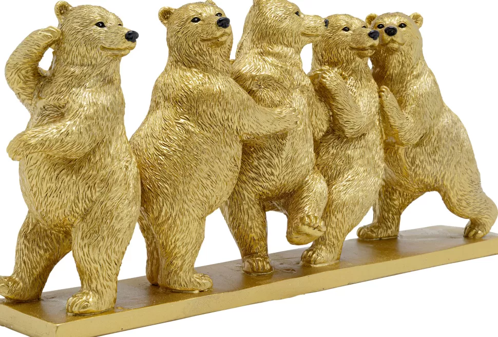 Figurki Dekoracyjne-KARE Design Figurka Dekoracyjna Tipsy Dancing Bears 30x14 Cm Złota