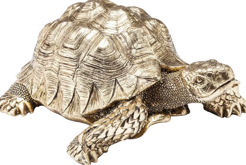 Figurki Dekoracyjne-KARE Design Figurka Dekoracyjna Turtle 26x20 Cm Złota