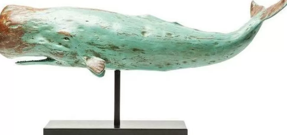 Figurki Dekoracyjne-KARE Design Figurka Dekoracyjna Whale Base 77x39 Cm Zielona