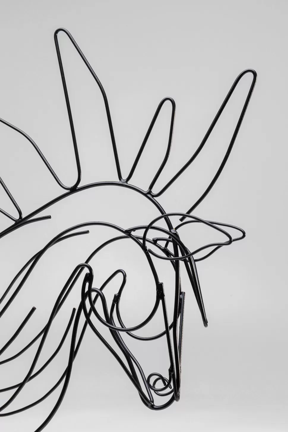 Figurki Dekoracyjne-KARE Design Figurka Dekoracyjna Wire Horse 32x51 Cm Czarna