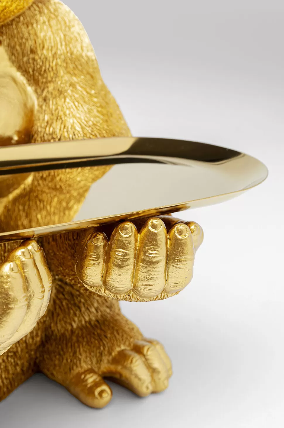 Figurki Dekoracyjne-KARE Design Figurka Dekoracyjna Z Tacą Gorilla Butler 29x37 Cm Złota