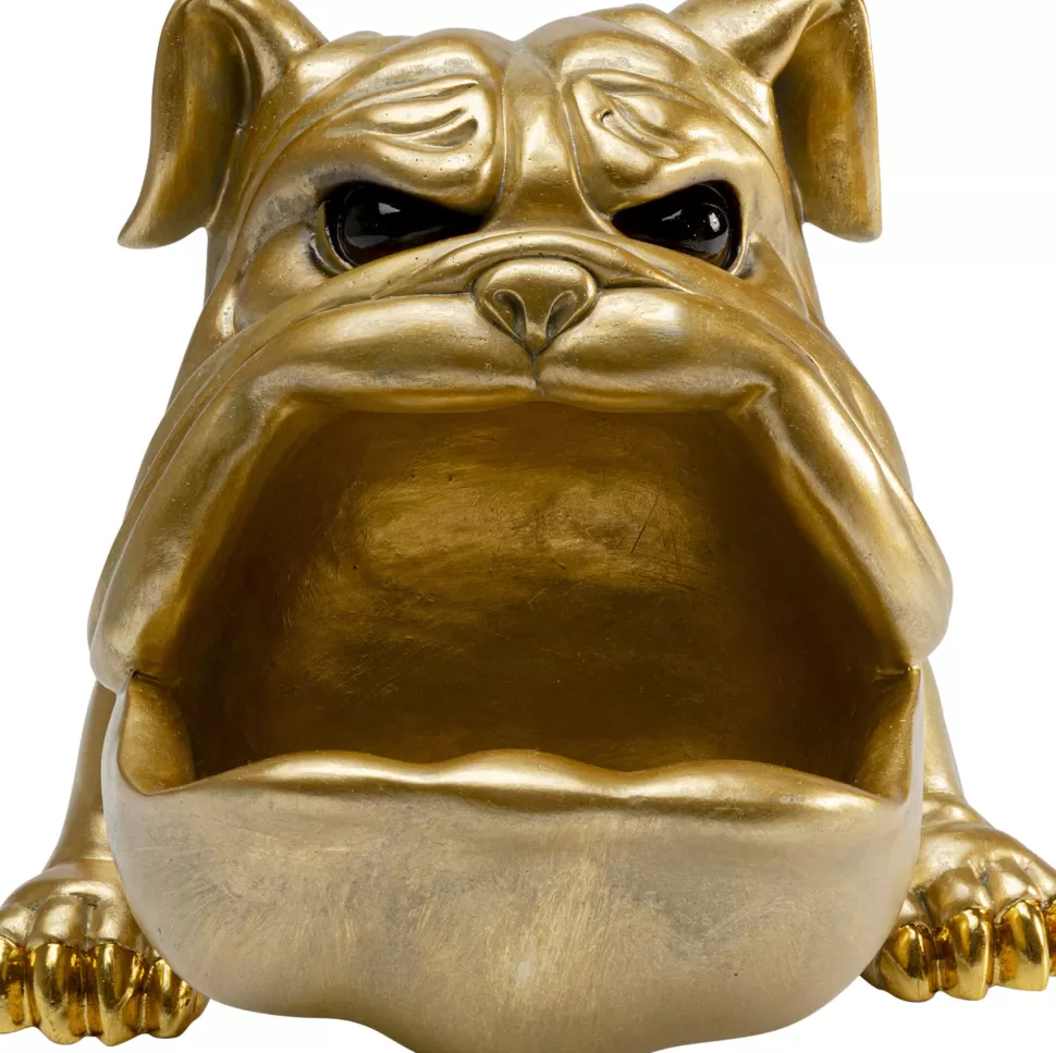Figurki Dekoracyjne-KARE Design Figurka Dekoracyjna Ze Schowkiem Złota Motyw Zwierzęcy Pies 37x23 Cm