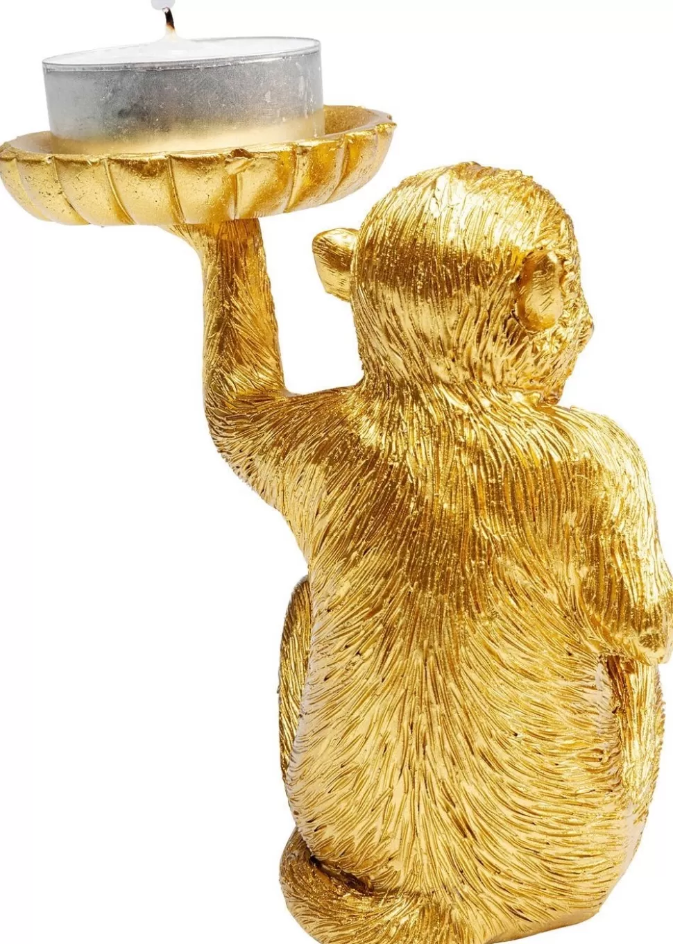 Świeczniki | Figurki Dekoracyjne-KARE Design Figurka Dekoracyjna Ze świecznikiem Na Telighty Monkey 11x11 Cm Złota