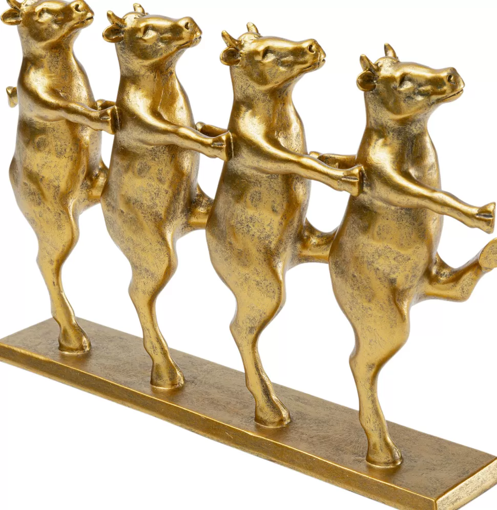 Figurki Dekoracyjne-KARE Design Figurka Dekoracyjna Złota Tańczące Krowy 40x23 Cm