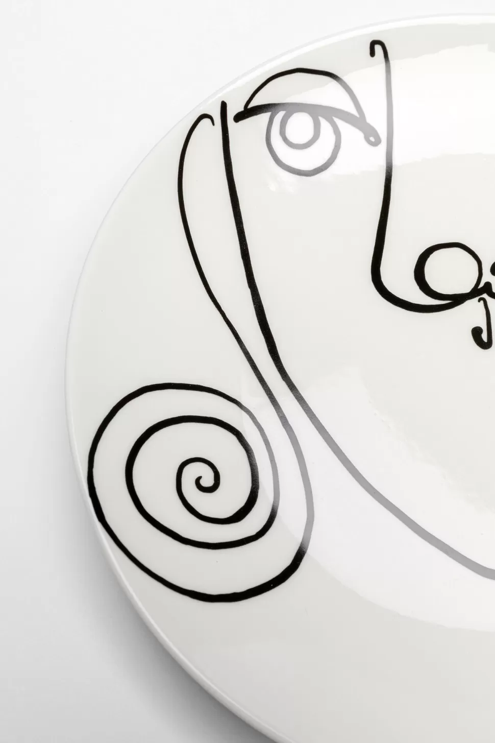 Zastawa Stołowa | Filiżanki-KARE Design Filiżanka Ze Spodkiem Biała #2 Wzory Czarne 160 Ml