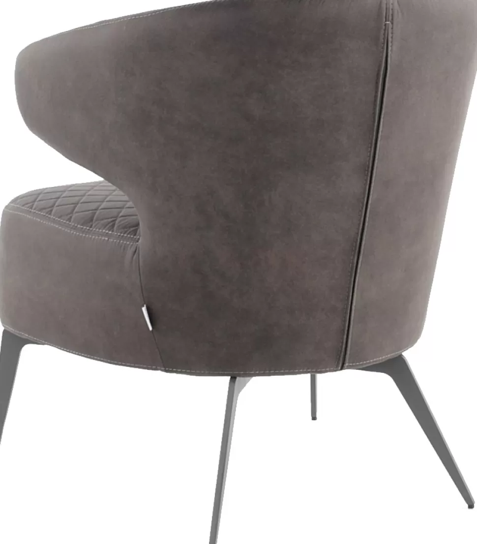 Fotele-KARE Design Fotel Amsterdam 62x72 Cm Mocca Ekoskóra