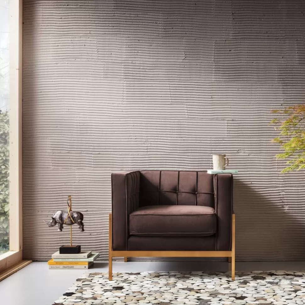 Fotele-KARE Design Fotel Loft 81x70 Cm Brązowy