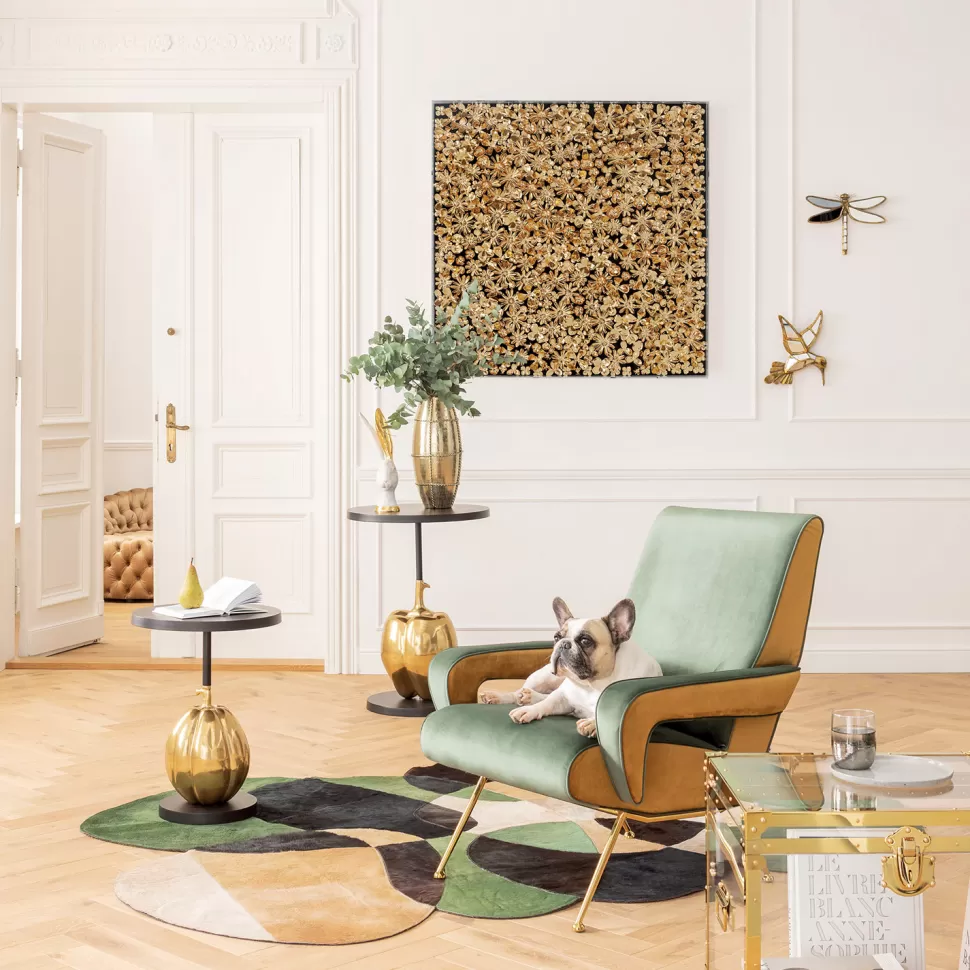 Fotele-KARE Design Fotel Luna High 74x93 Cm Zielony
